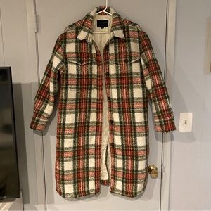 All Saints tartan print winter coat - Excellent condition.